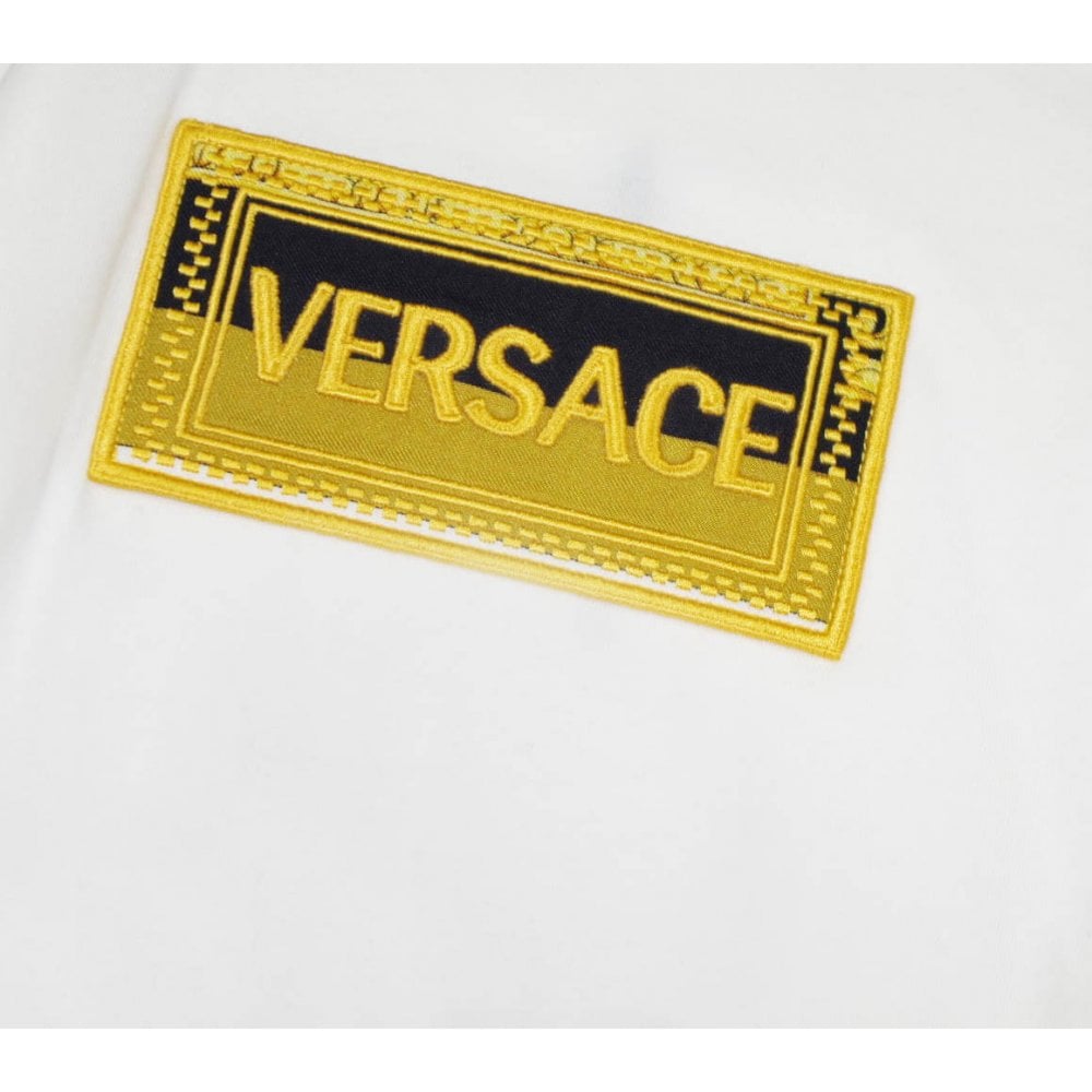 Versace Baby Boys Barocco Logo Print Romper White 12M