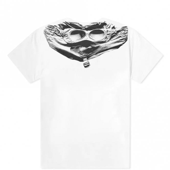 C.P Company Boys Google Graphic Logo T-shirt White 6Y