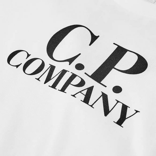 C.P Company Boys Google Graphic Logo T-shirt White 6Y