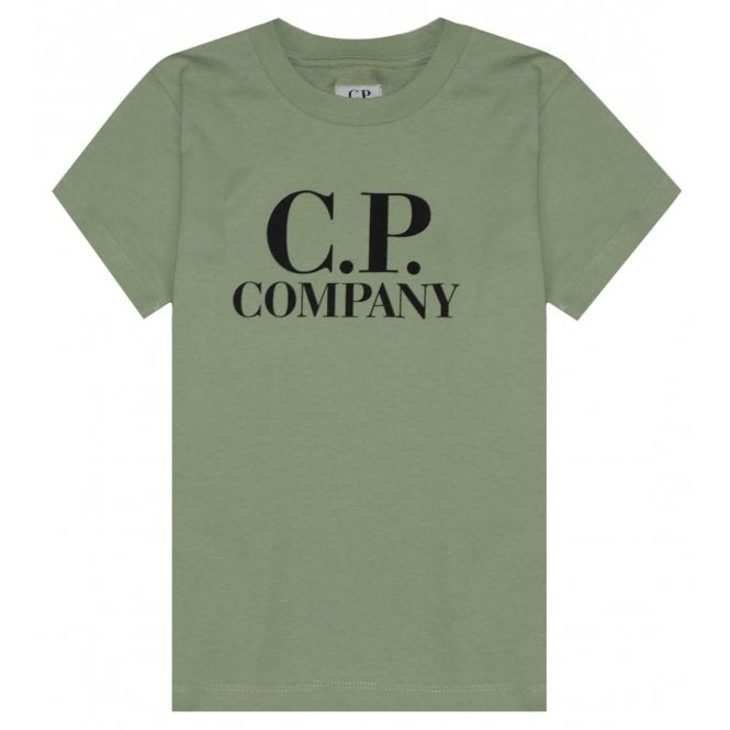 C.P Company Boys Google Graphic Logo T-shirt Green - 2Y GREEN