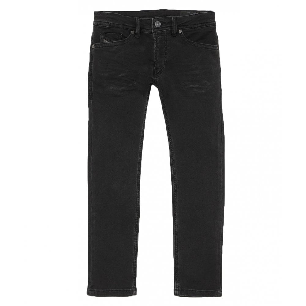 Diesel Boys Slim Fit Jeans Black - BLACK 6M