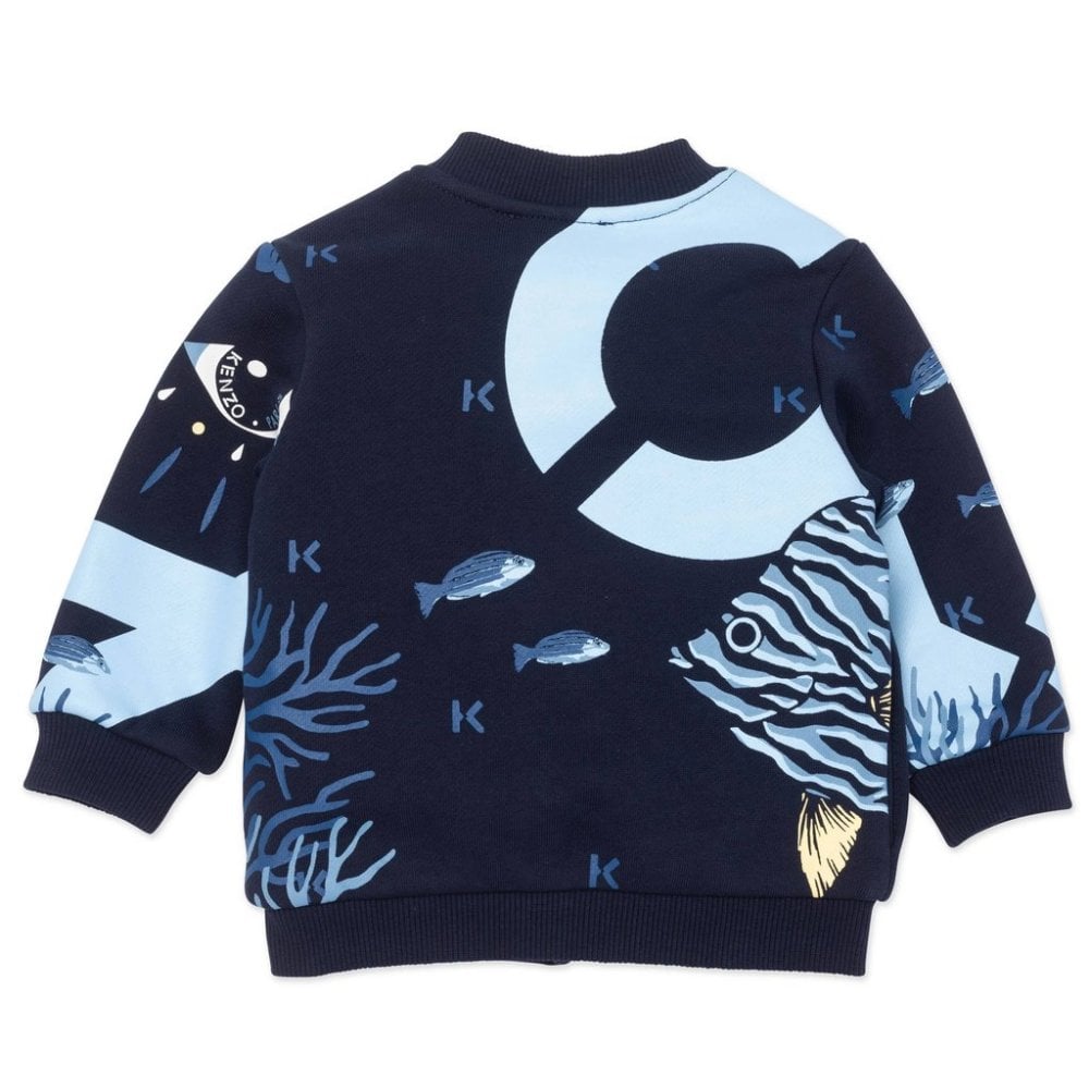 Kenzo Baby Boys Tiger Ziptop Navy 18M