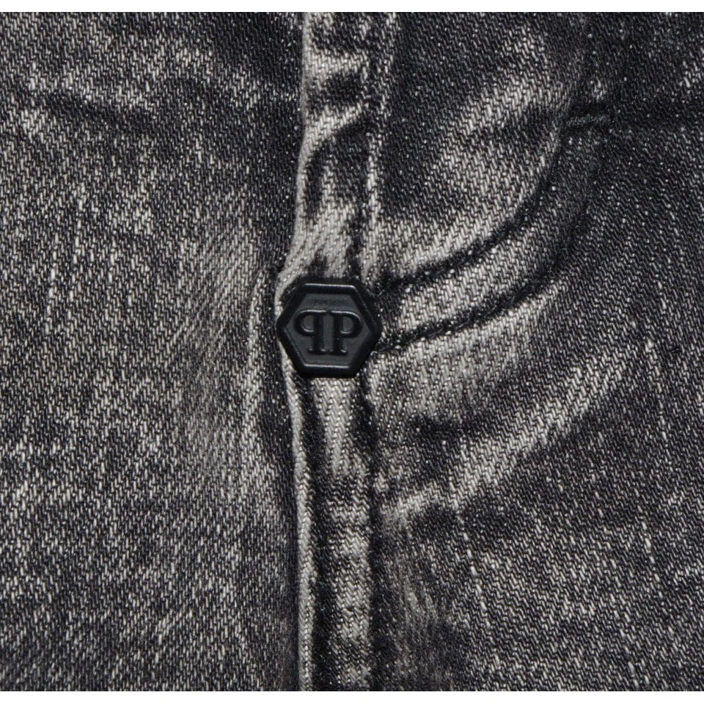 Philipp Plein Men's Super Straight Cut Jeans Grey 36W