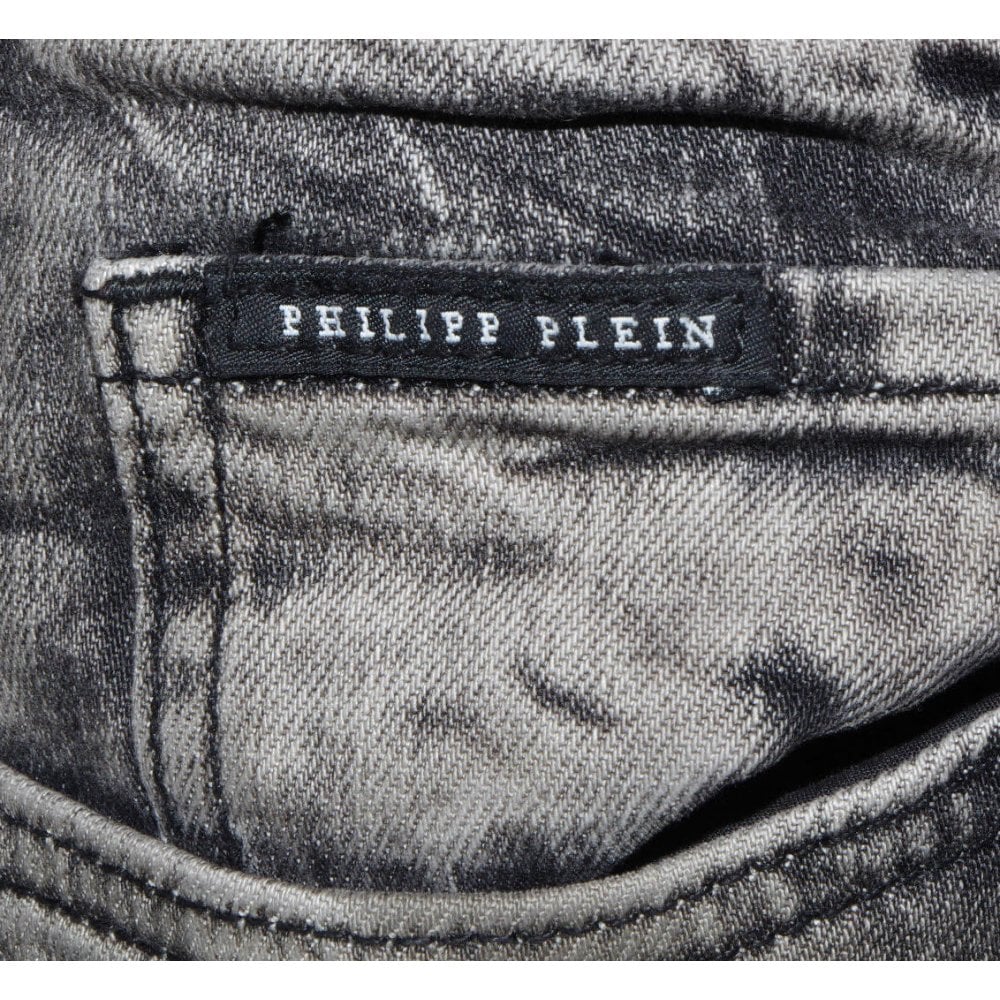 Philipp Plein Men's Super Straight Cut Jeans Grey 36W