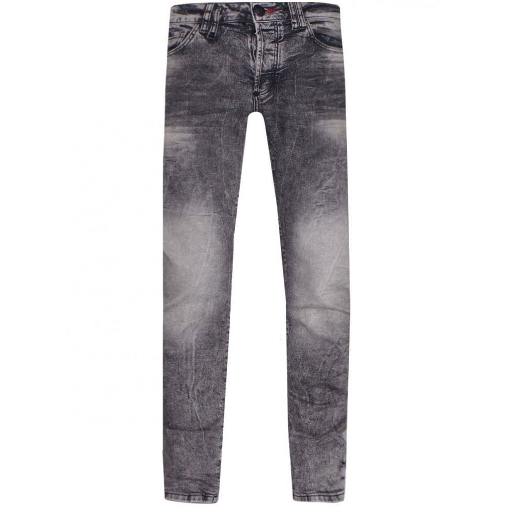 Philipp Plein Men's Super Straight Cut Jeans Grey 36W