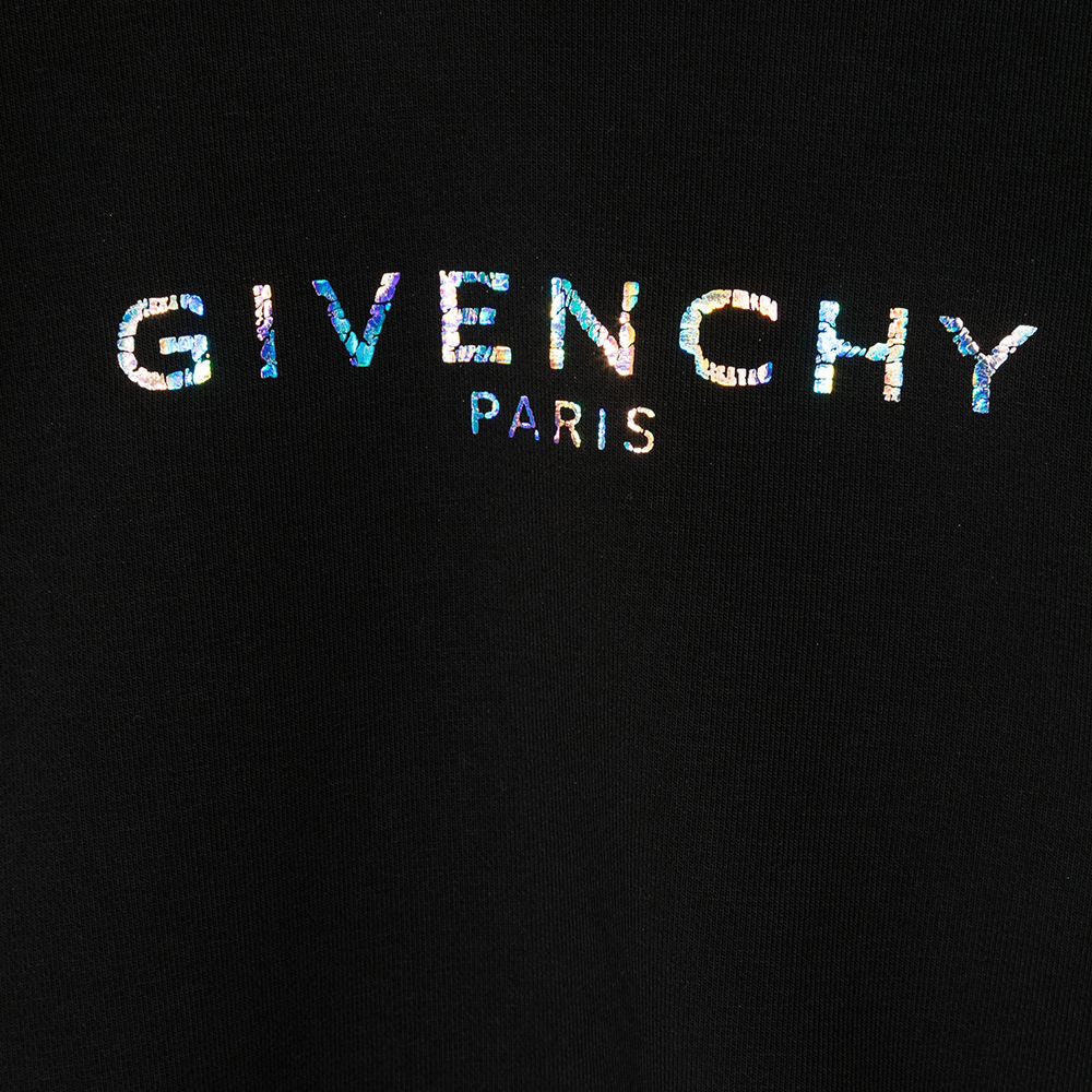 Givenchy Girls Foil Logo Print Sweatshirt Black 6Y