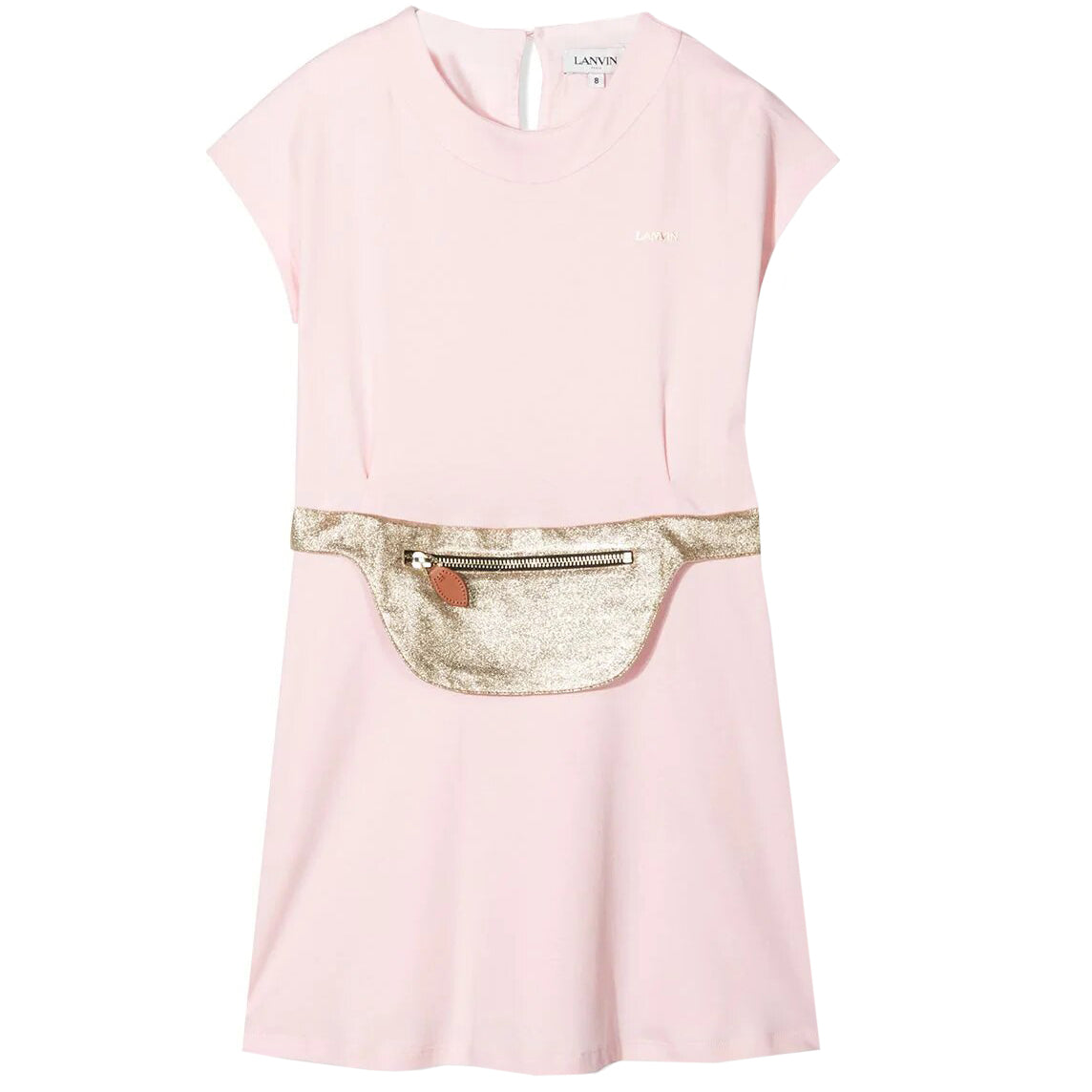 Lanvin Girls Pouch Dress Pink 6Y