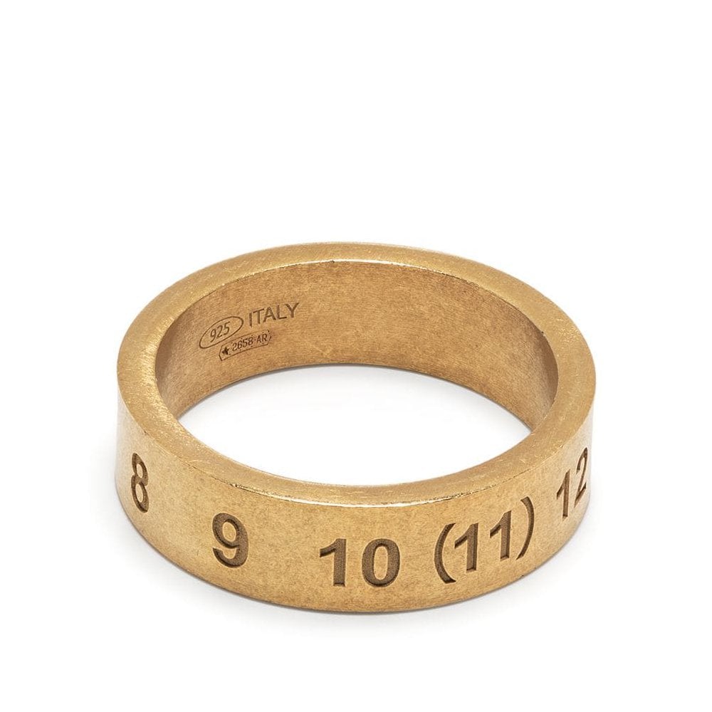 Maison Margiela Men's Plated Numbers Ring Gold Extra Large