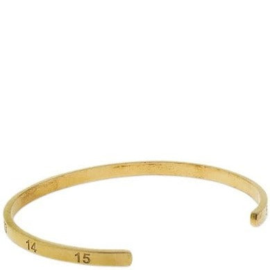 Maison Margiela Men's Number Engraved Bracelet Gold Extra Large