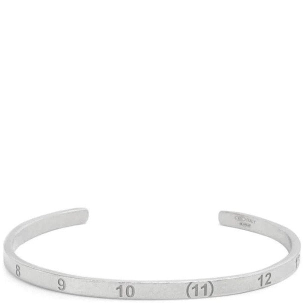Maison Margiela Men's Number Engraved Bracelet Silver Extra Large