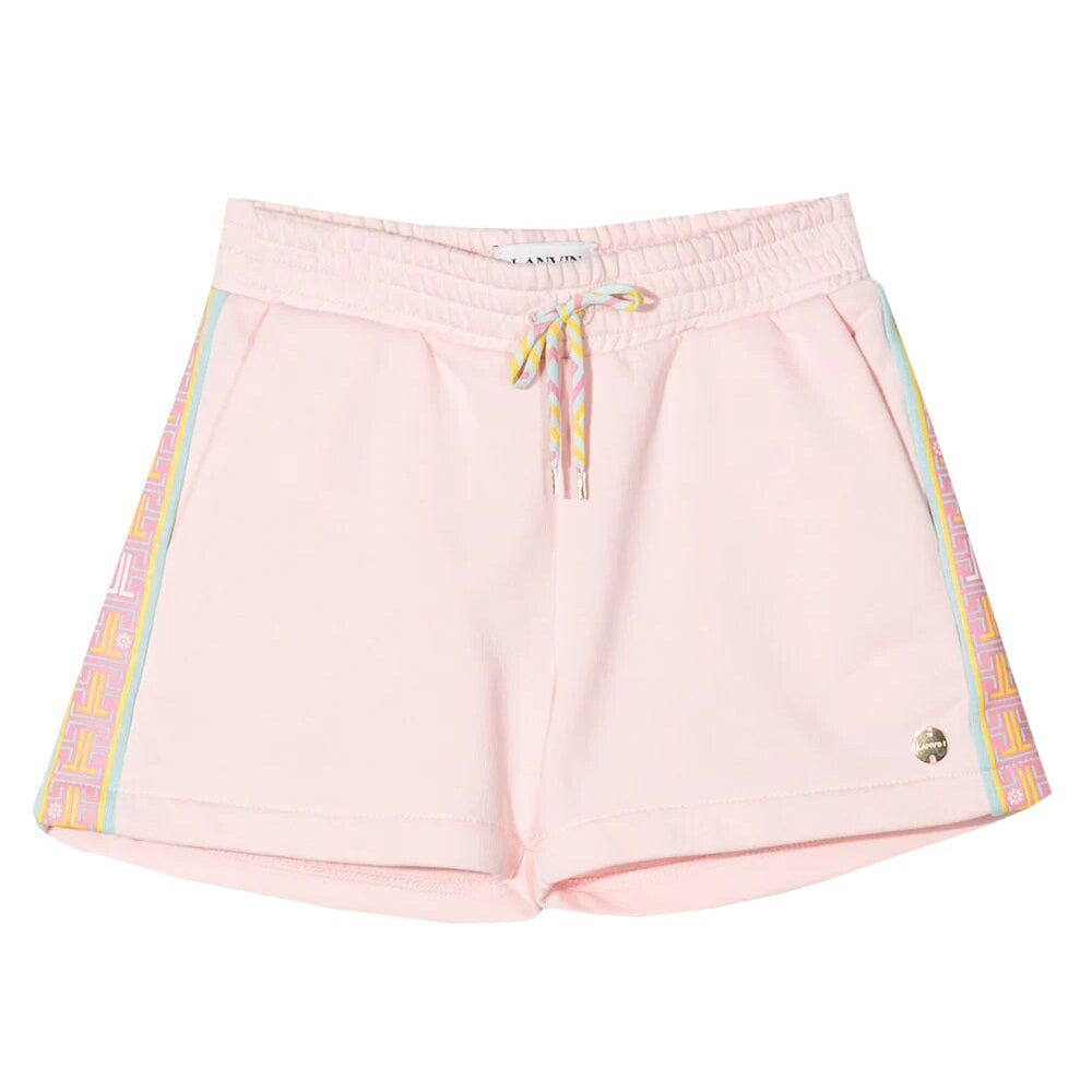 Lanvin Girls Side Stripe Sweat Shorts Pink 6Y