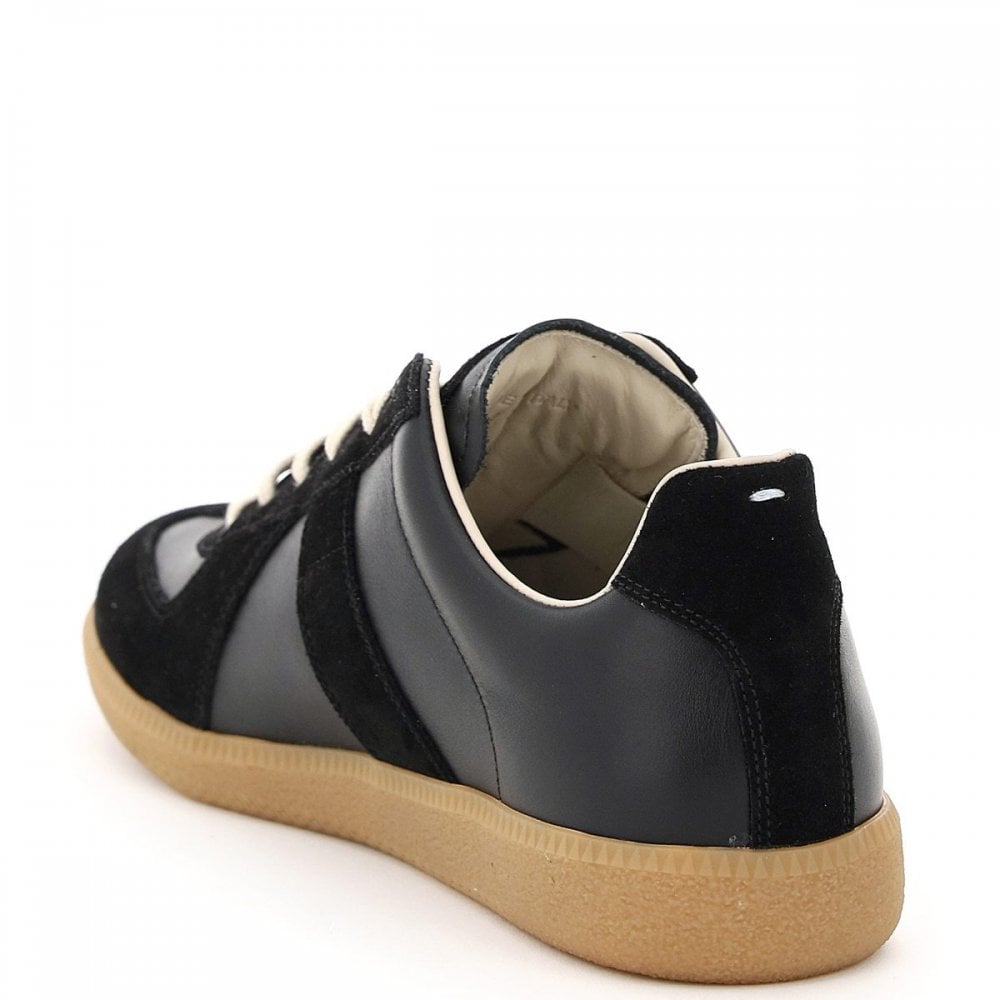 Maison Margiela Men's Replica Leather Sneakers Black 6