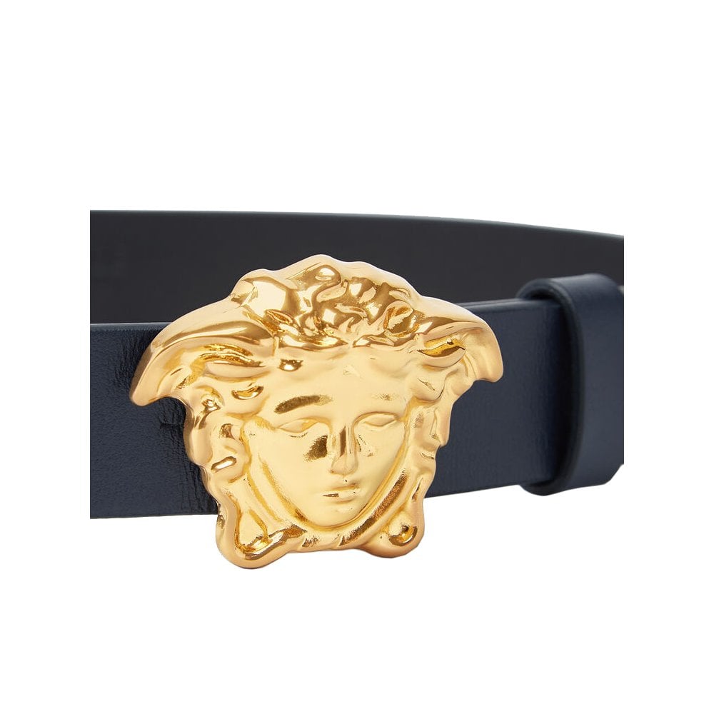 La Medusa Leather Belt in Black - Versace