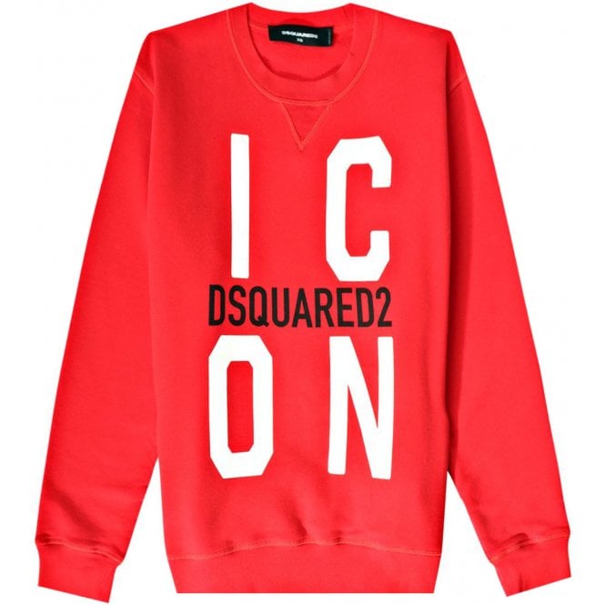 Dsquared2 Men's Red Icon Logo Sweater - S RED