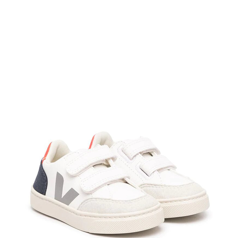 Veja Boys V-12 Velcro Trainers White 35