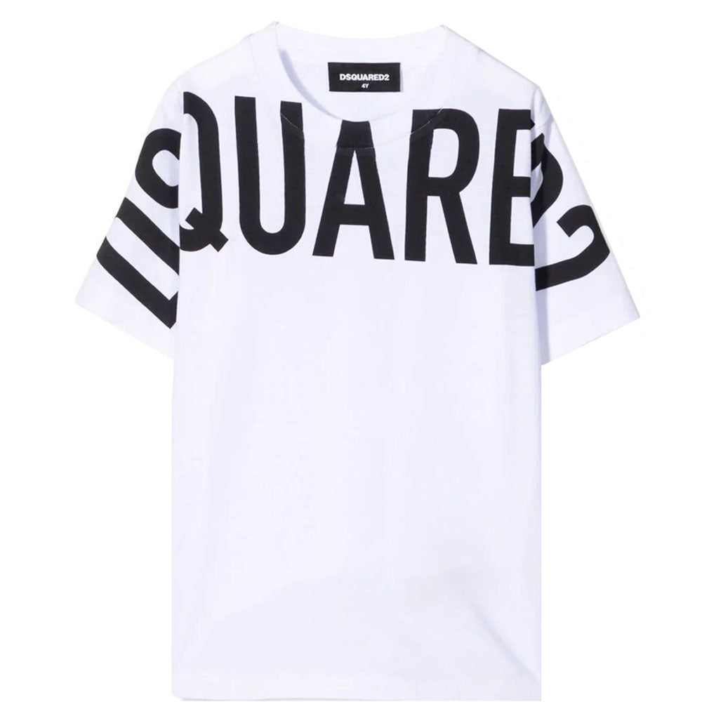 Dsquared2 Boys Logo Print Cotton T-Shirt White - 10Y WHITE - 2023