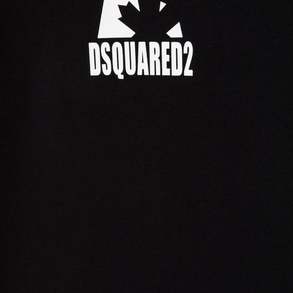 Dsquared2 Boys Logo Print Cotton T-shirt Black 12Y
