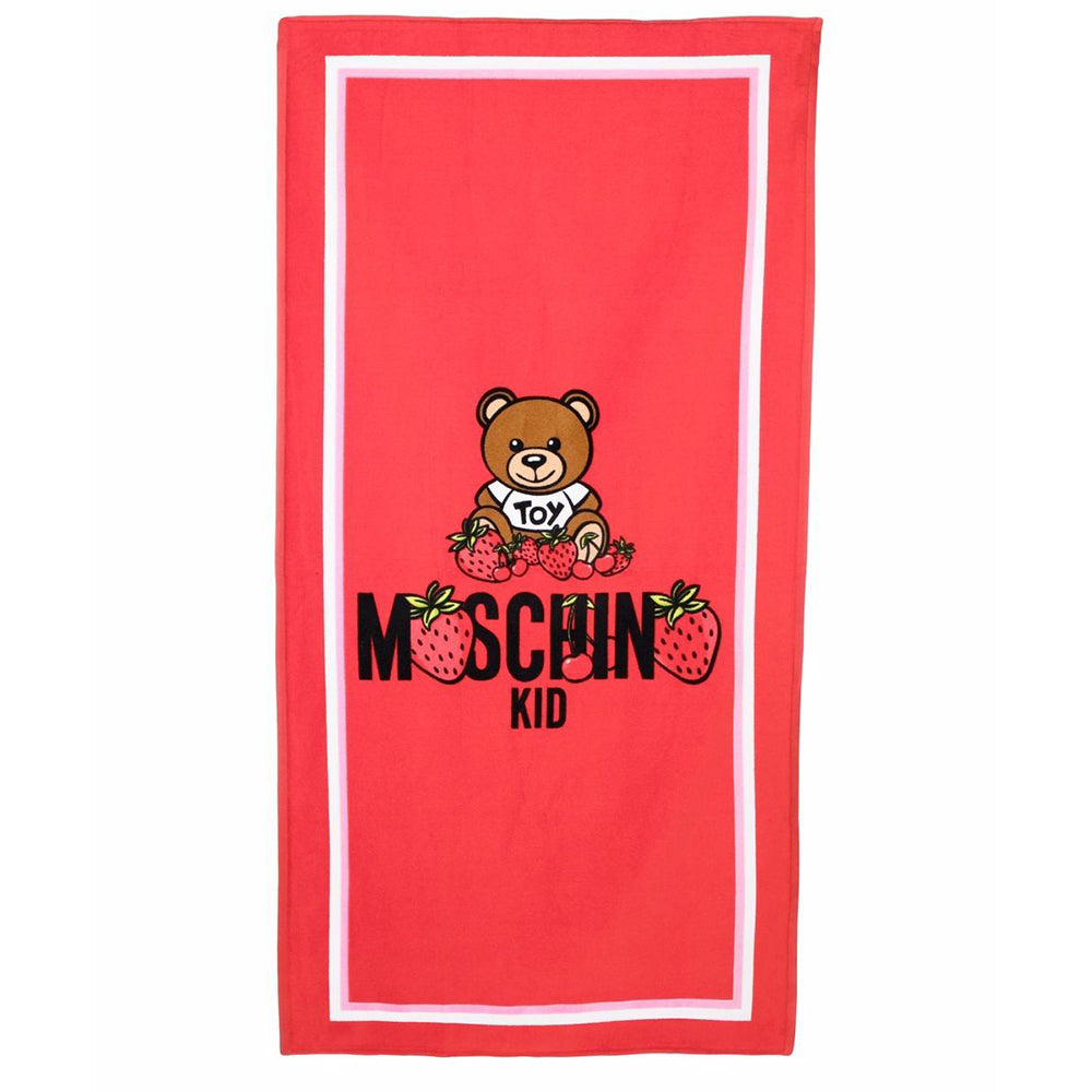Moschino Kids Teddy Bear Towel Red ONE Size