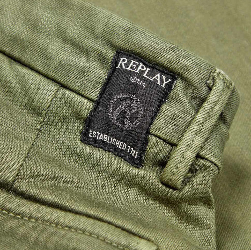 Replay Men's Hyperflex Cargo Pants Khaki 34 32