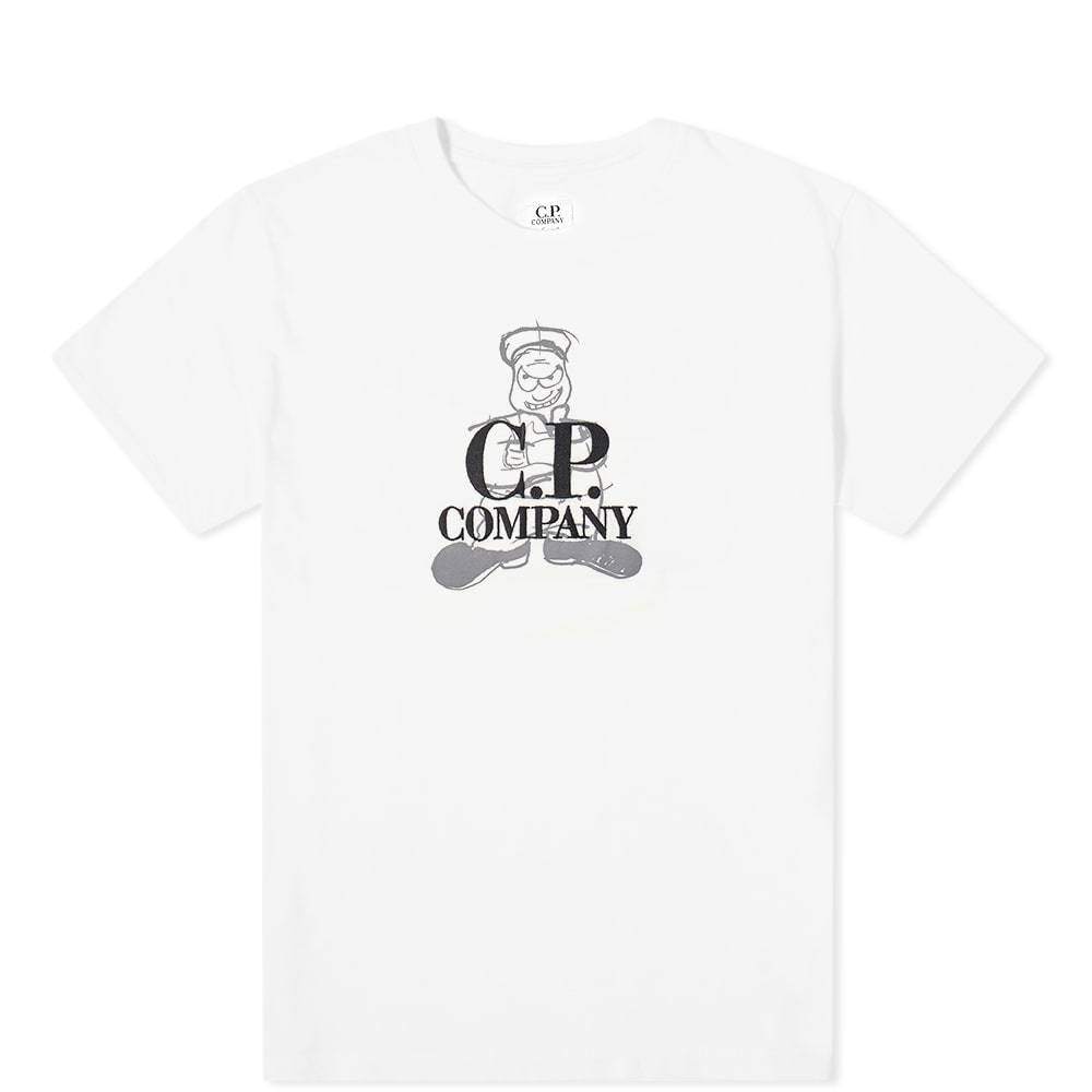 C.P Company Boys Racer Graphic T-Shirt White - 10Y WHITE