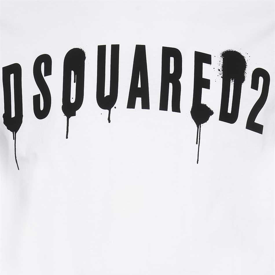 Dsquared2 Men's Graphic Painted Logo T-shirt White L