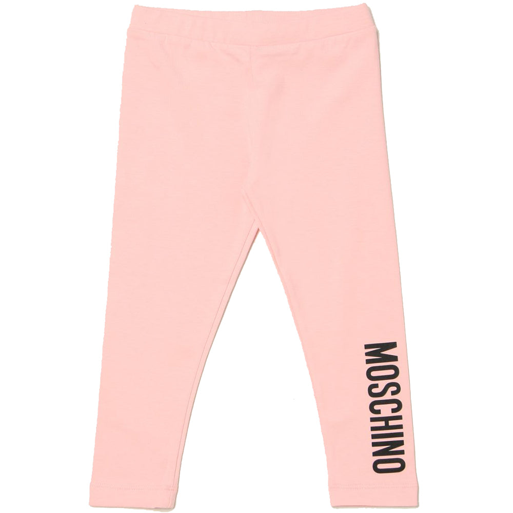 Moschino Baby Girls Logo Print Leggings Pink - 3M Pink
