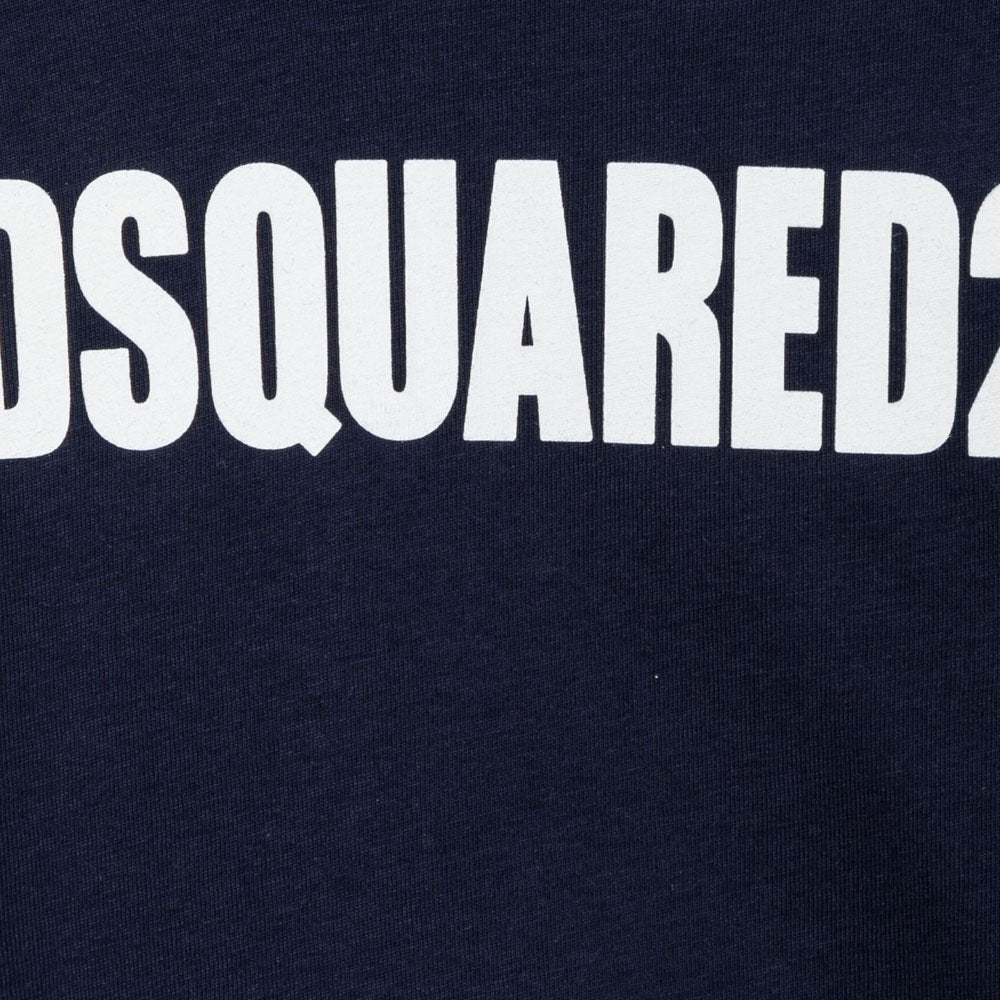 Dsquared2 Baby Boys Logo Print Cotton T-shirt Navy 36M