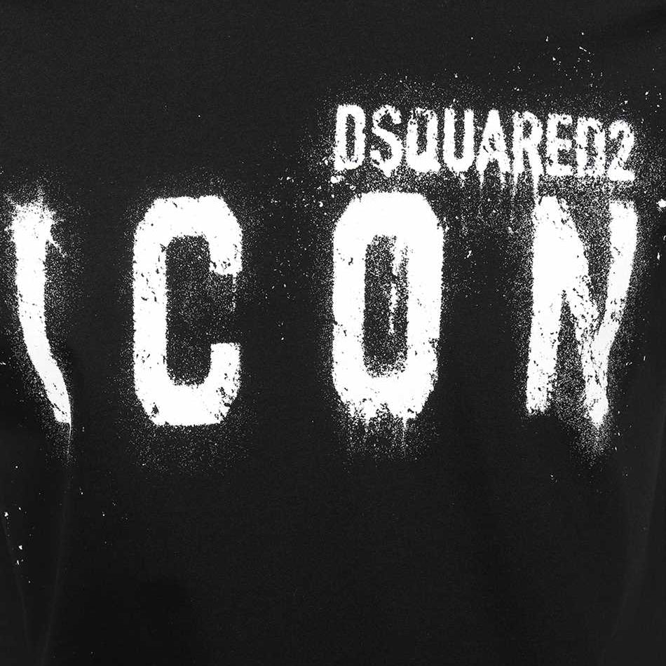 Dsquared2 Men's Spray Effect Icon Logo T-shirt Black L