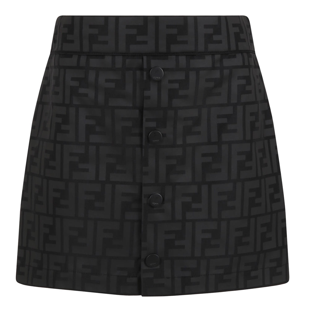 Fendi Girls FF Logo Skirt Black 14A