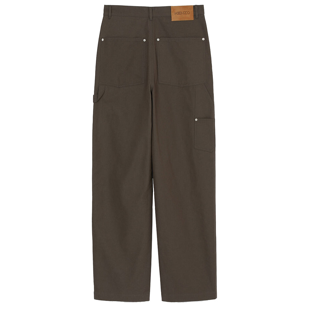 Kenzo Men's Plain Carpenter Pants Khaki 32W