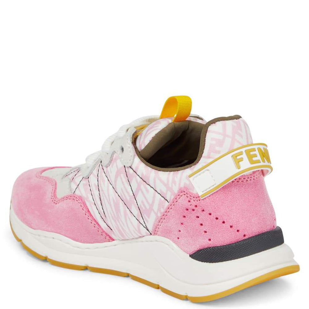Fendi FF Suede Trim Sneakers Pink Eu35