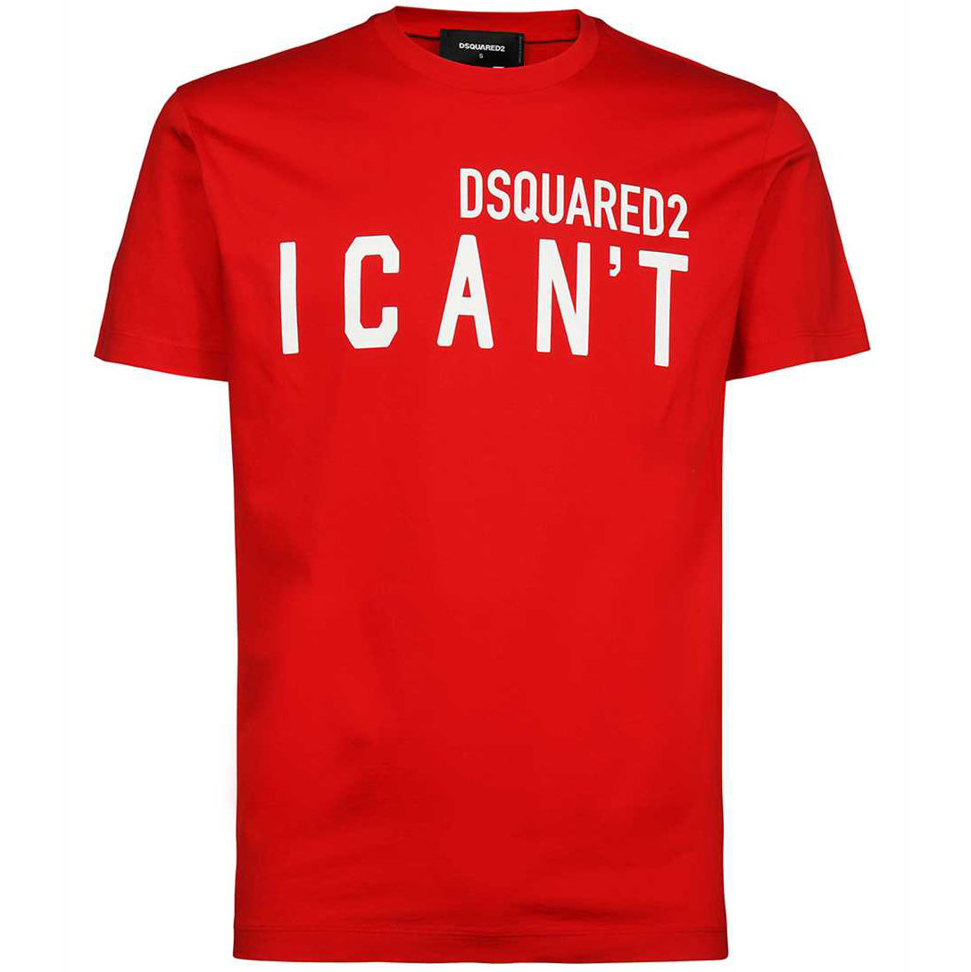 Dsquared2 Men's I Can't Logo T-shirt Red XXL