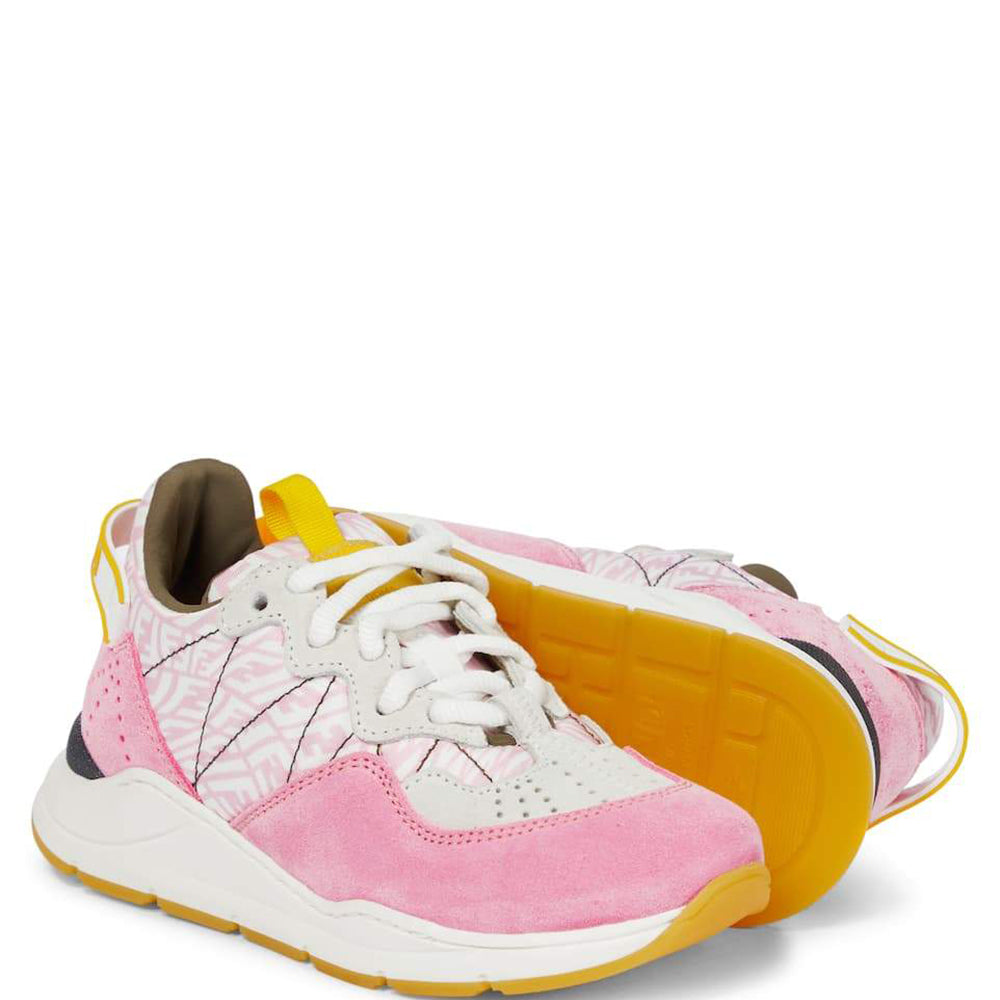 Fendi FF Suede Trim Sneakers Pink Eu35