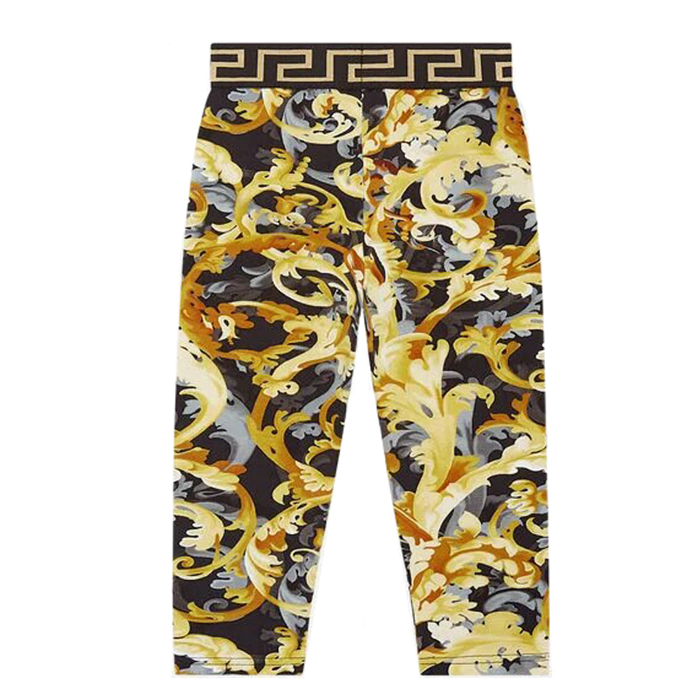 Versace - Baby Boys Barrocoflauge Print Pants 12M Gold