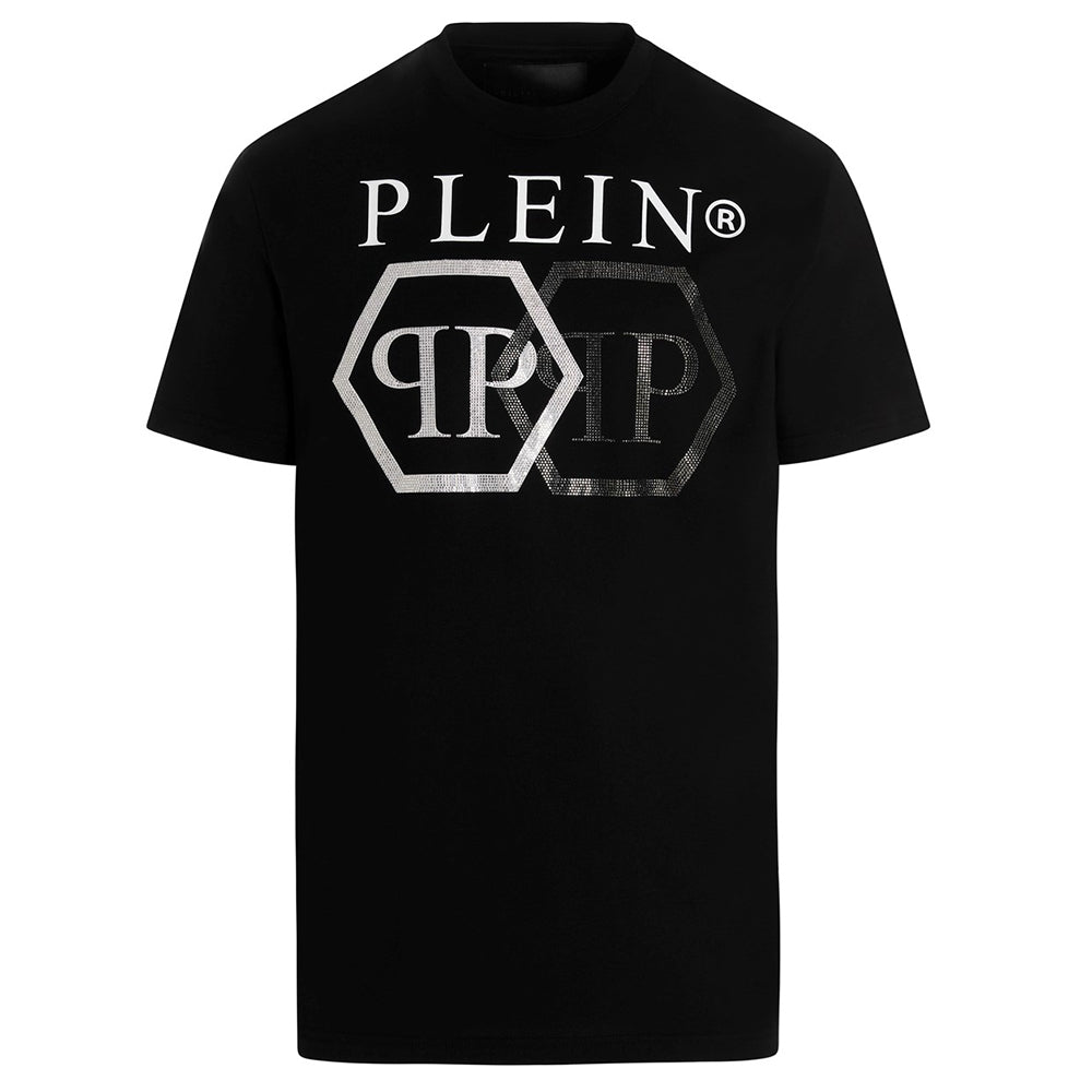Philipp Plein Men's Diamond Hexagon Logo T-Shirt Black - S BLACK