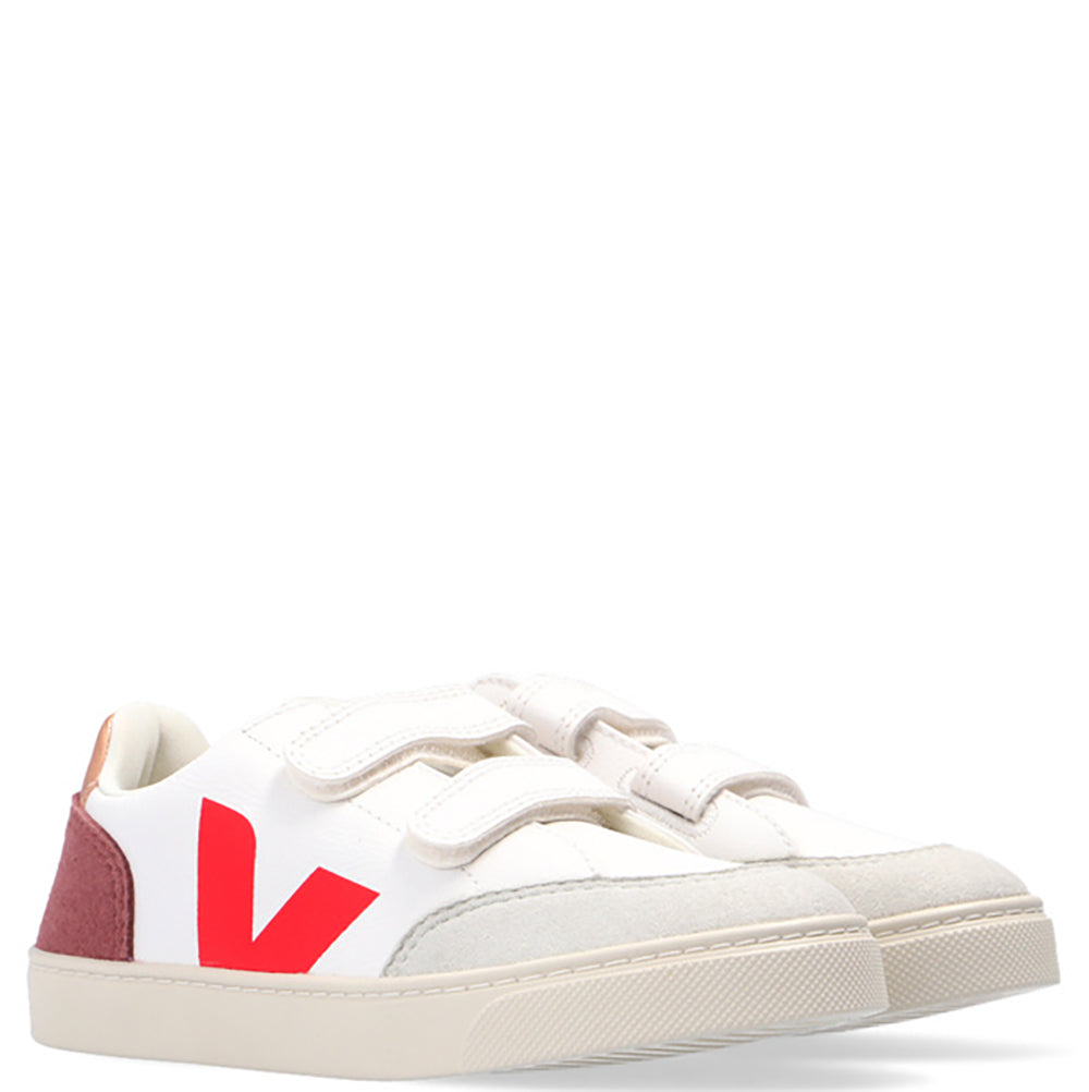 Veja Girls V-12 Velcro Trainers White 29