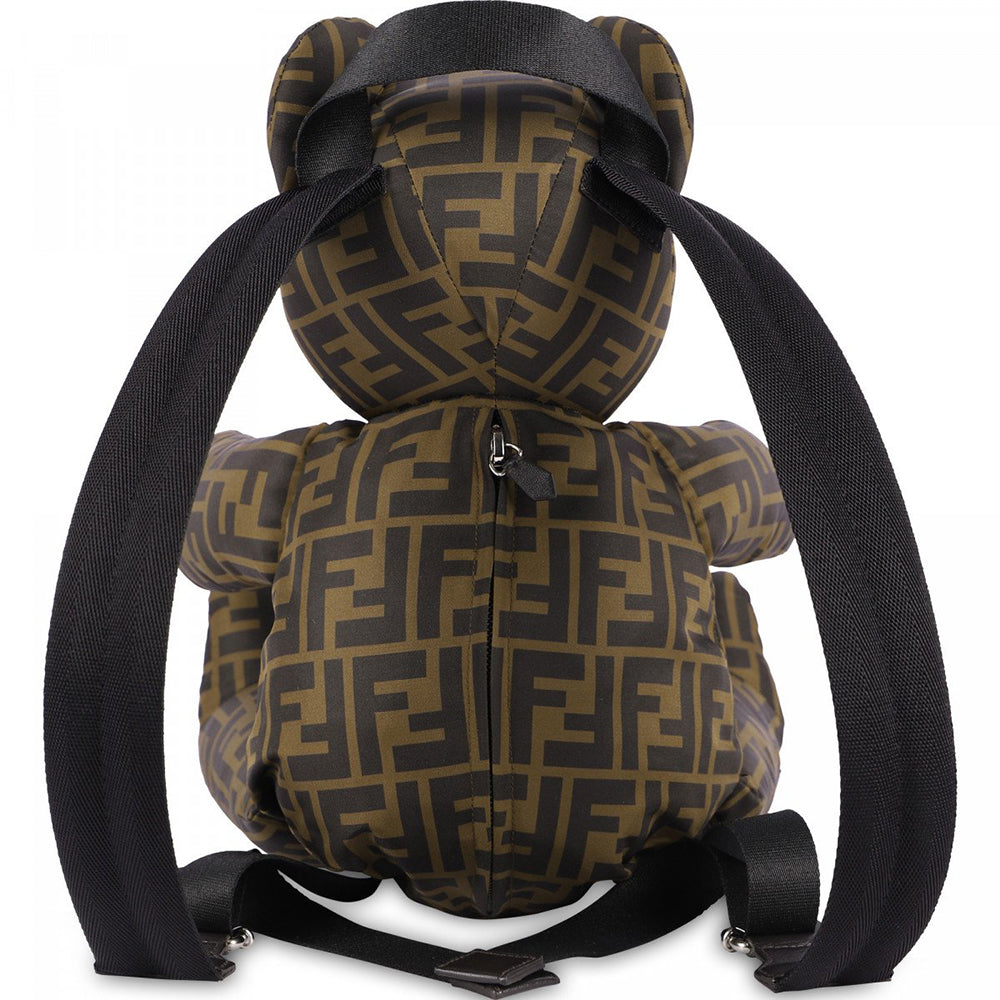 Fendi Kids Monogram Backpack Teddy Brown ONE Size