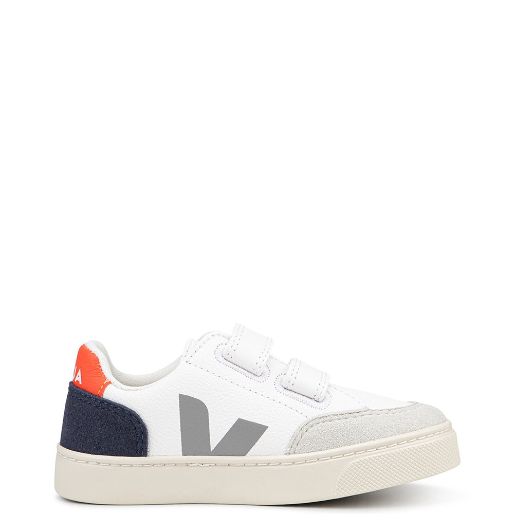 Veja Boys V-12 Velcro Trainers White 35