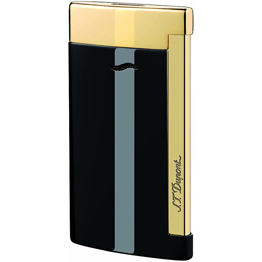 S.T Dupont Slim 7 Lighter Black & Gold - One Size Gold/Black