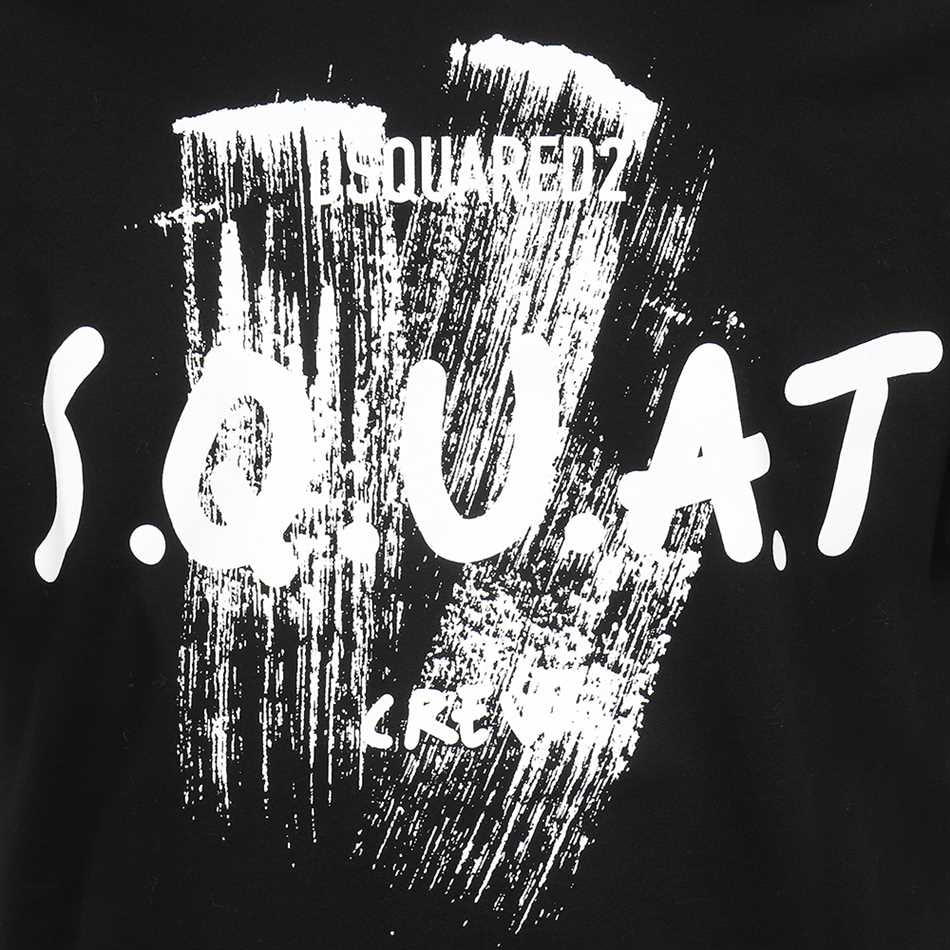 Dsquared2 Men's Graphic Paint S.Q.U.A.T T-shirt Black XXL