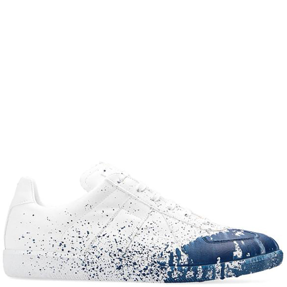 Maison Margiela Mens Paint Drop Sneakers White - 6 WHITE