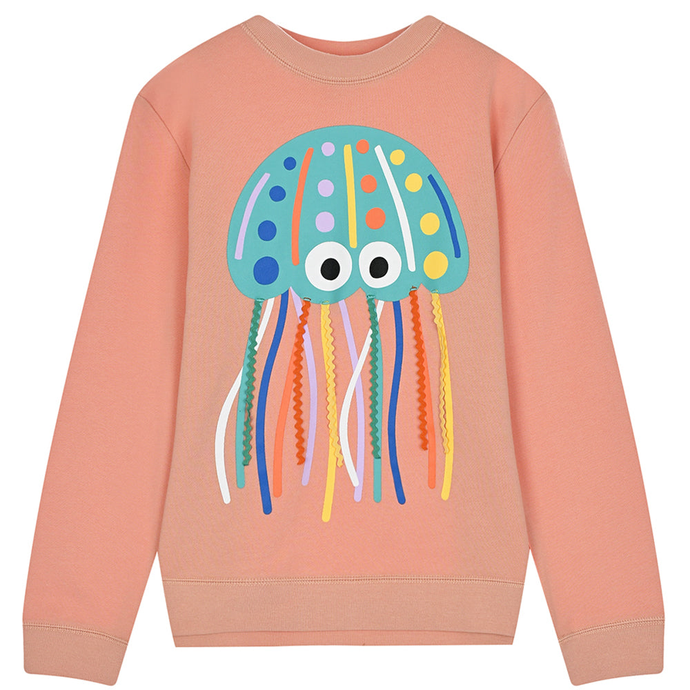 Stella Mccartney Girls Jellyfish Print Sweater Pink 6Y