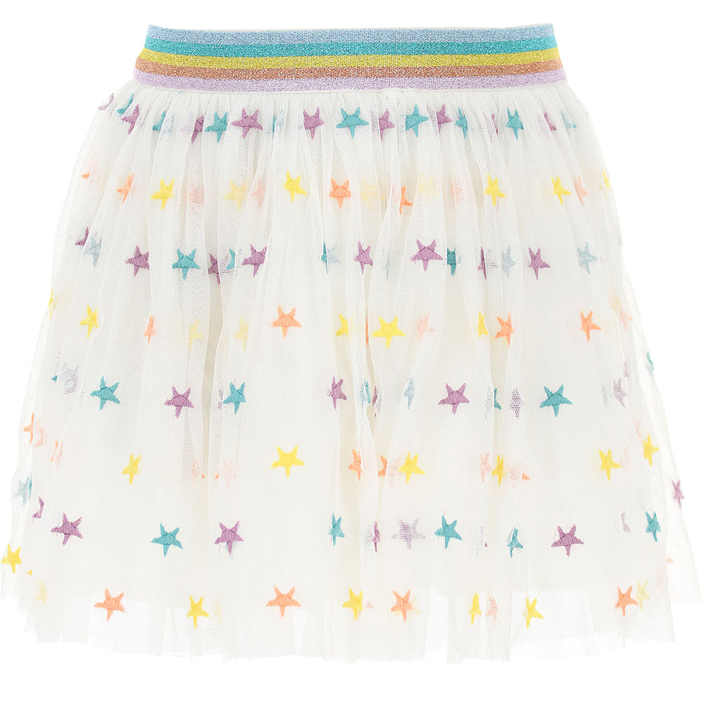 Stella Mccartney Girls Rainbow And Star Print Skirt White 10Y