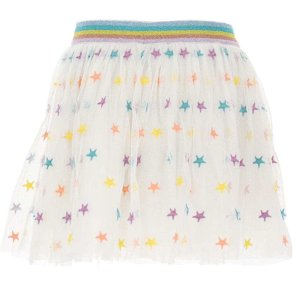 Stella Mccartney Girls Rainbow And Star Print Skirt White 10Y