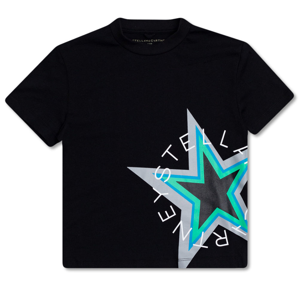 Stella Mccartney Unisex Star Print T-shirt Black 6Y