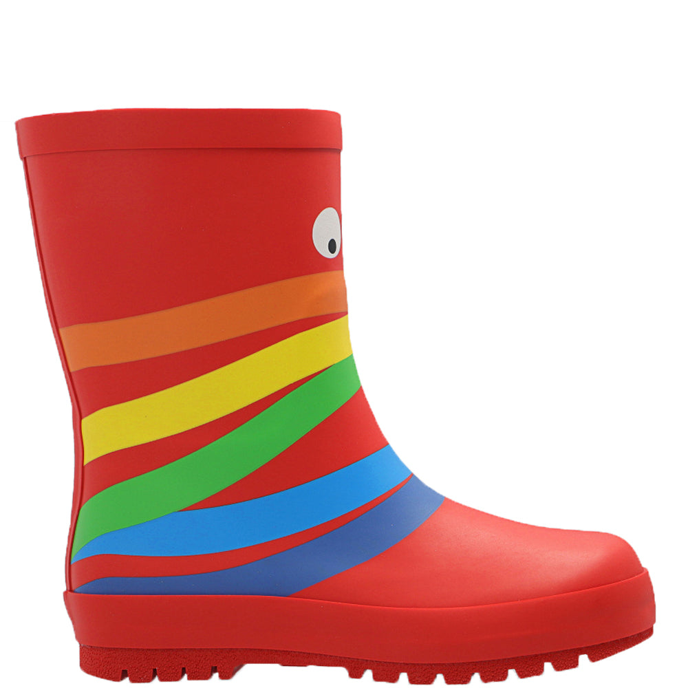 Stella Mccartney Unisex Eye Rainbow Wellingtons Boots Red Eu30