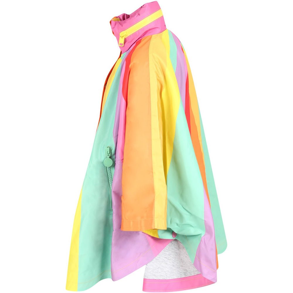Stella Mccartney Unisex Rainbow Rain Jacket Multi Coloured 8Y