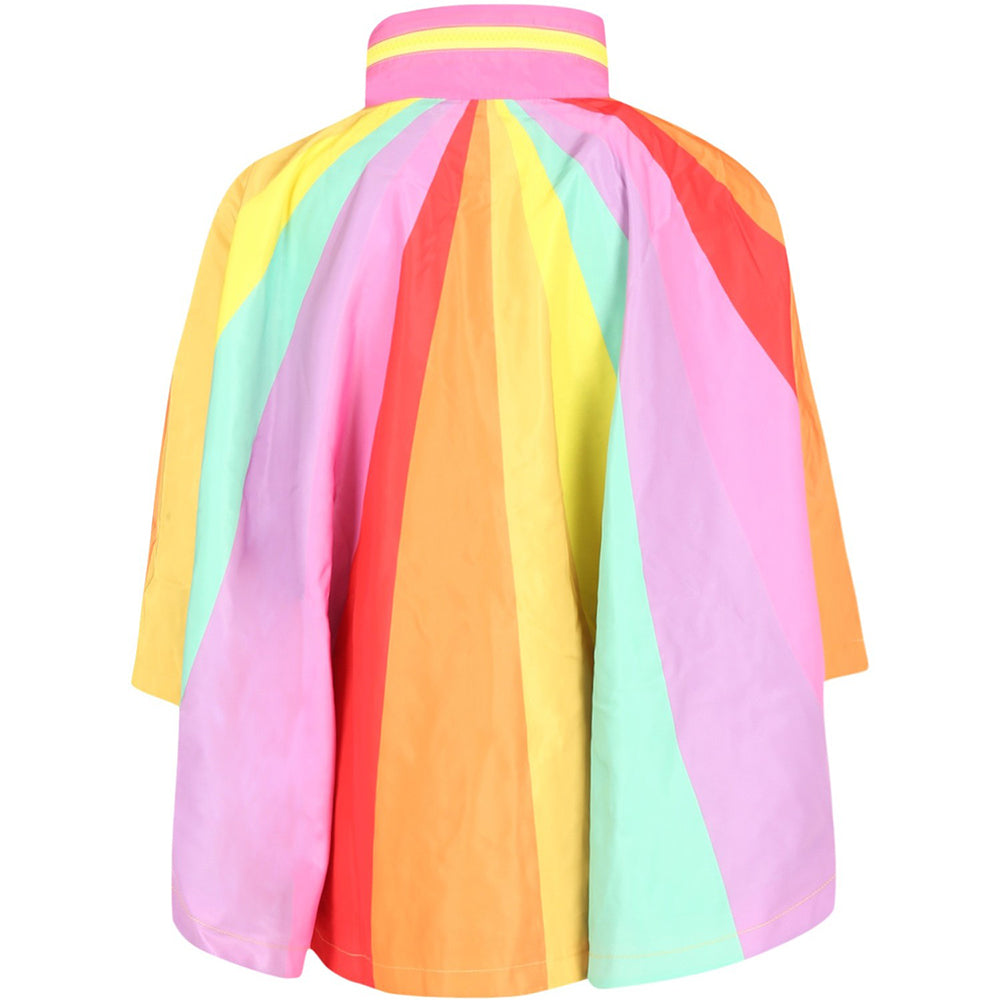 Stella Mccartney Unisex Rainbow Rain Jacket Multi Coloured 4Y