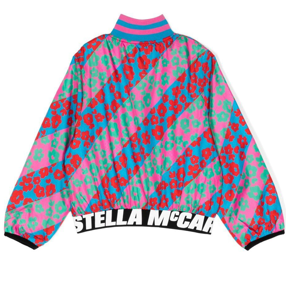 Stella Mccartney Girls Flower Sports Jacket Pink 16Y