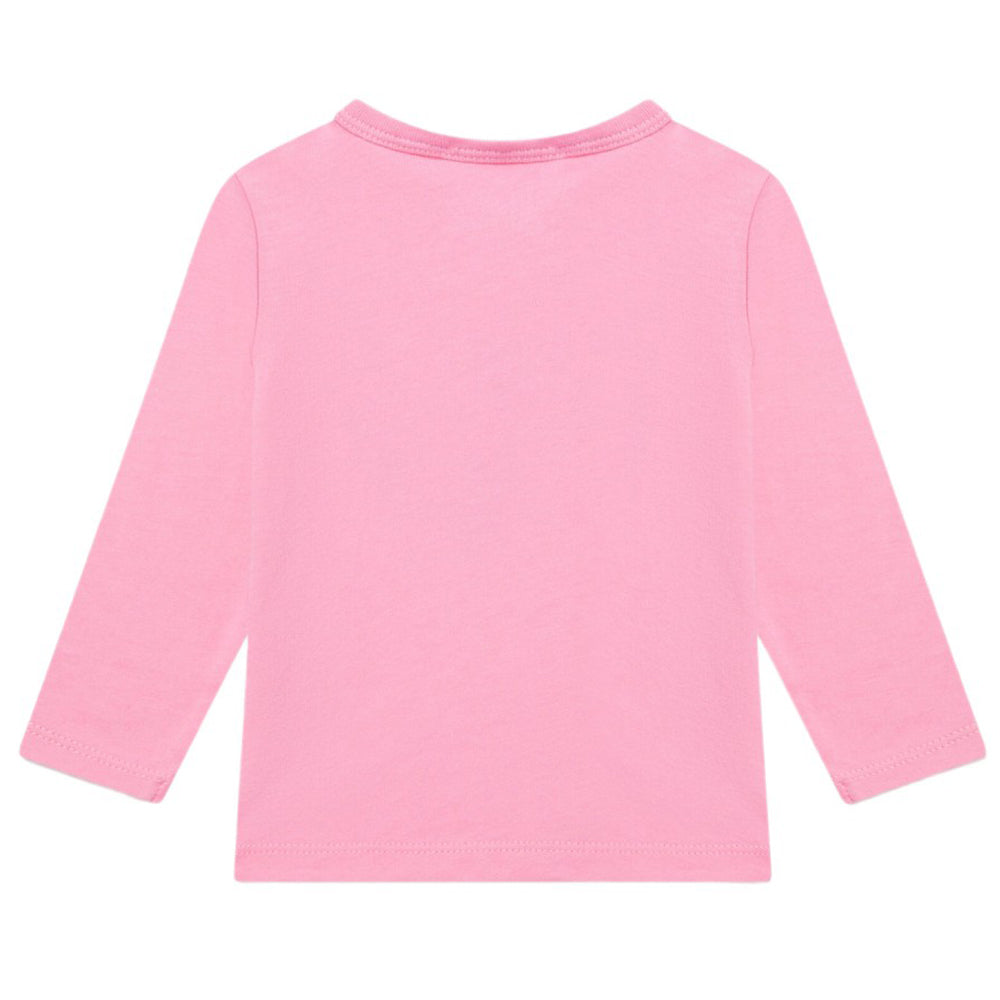 Stella Mccartney Baby Girls Apple Logo Long Sleeve T Shirt Pink 24M